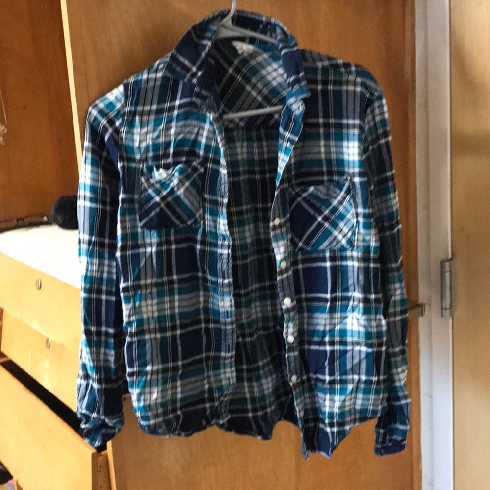 Blue-green flannel